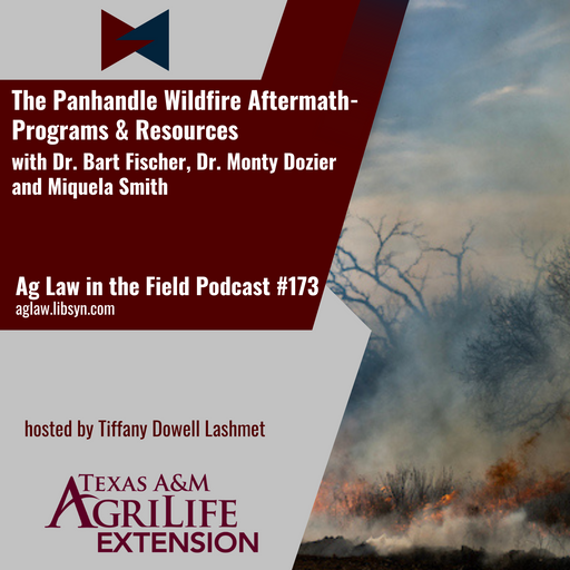 Episode #173: Dr. Bart Fischer, Dr. Monty Dozier, and Miquela Smith (The Panhandle Wildfire Aftermath: Programs & Resources) cover art
