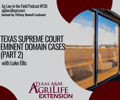 Episode #136 - Luke Ellis (TX Supreme Court Eminent Domain Cases Part 2) cover art