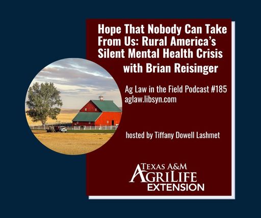 Episode #185: Brian Reisinger (Hope That Nobody Can Take From Us: Rural America's Silent Mental Health Crisis)) cover art