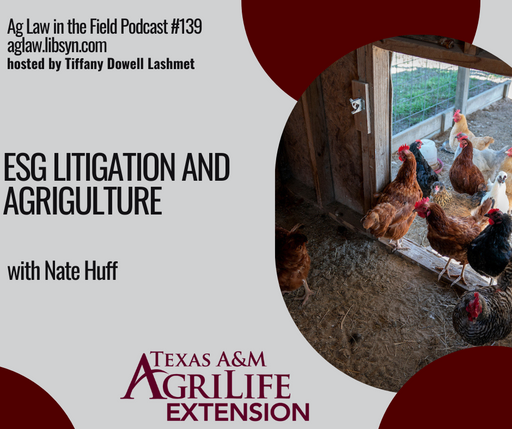 Episode #139 - Nate Huff (ESG Litigation & Agriculture) cover art